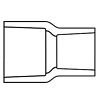 1 X 1/2 PVC 80 SOC CPLG - Sch 80